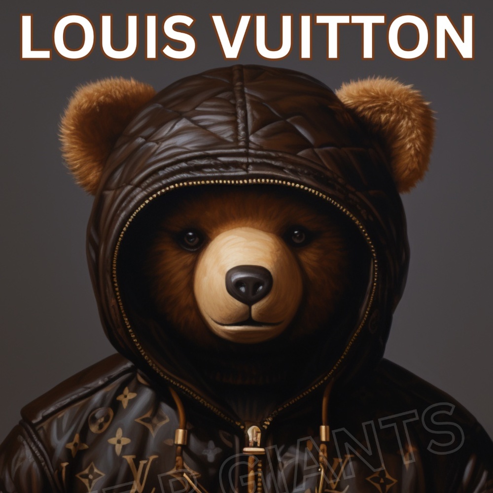 Louis Vuitton Teddy Bear 11x14 Print By the Artist Denardai